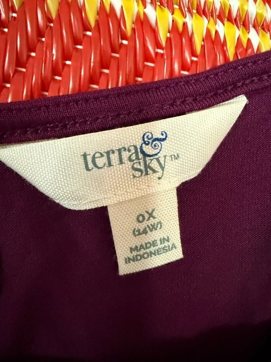 Terra & Sky Plum Scoop Neck Dress - Picture 6 of 8